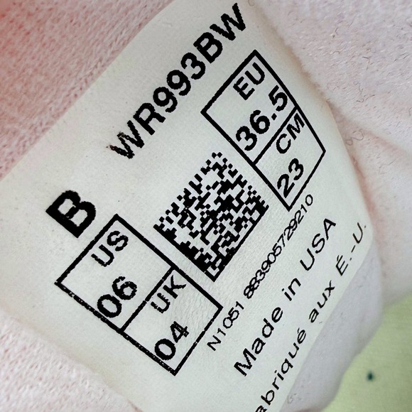 New Balance 993 Made in USA Women's Size 6 White Blue Heritage Running Sneakers - Picture 8 of 8